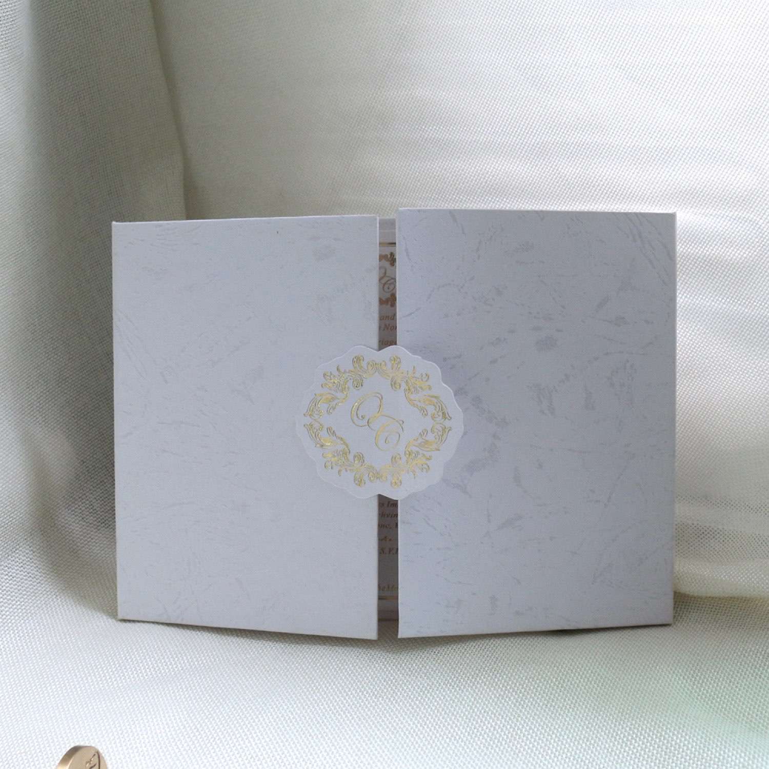 White Invitation Card With Hard Cover Thank You Card Latest Card Customized